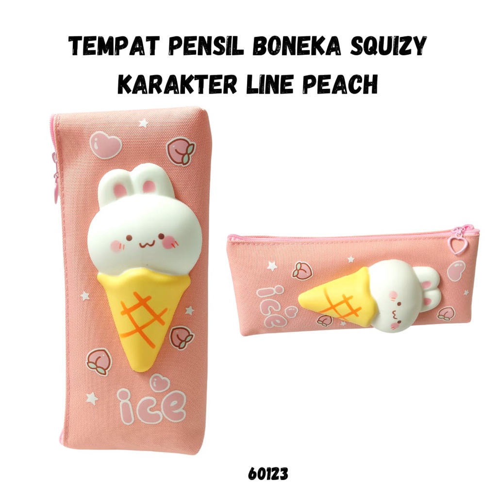 Kotak pensil Squizy Line anak perempuan lucu &amp; lembut