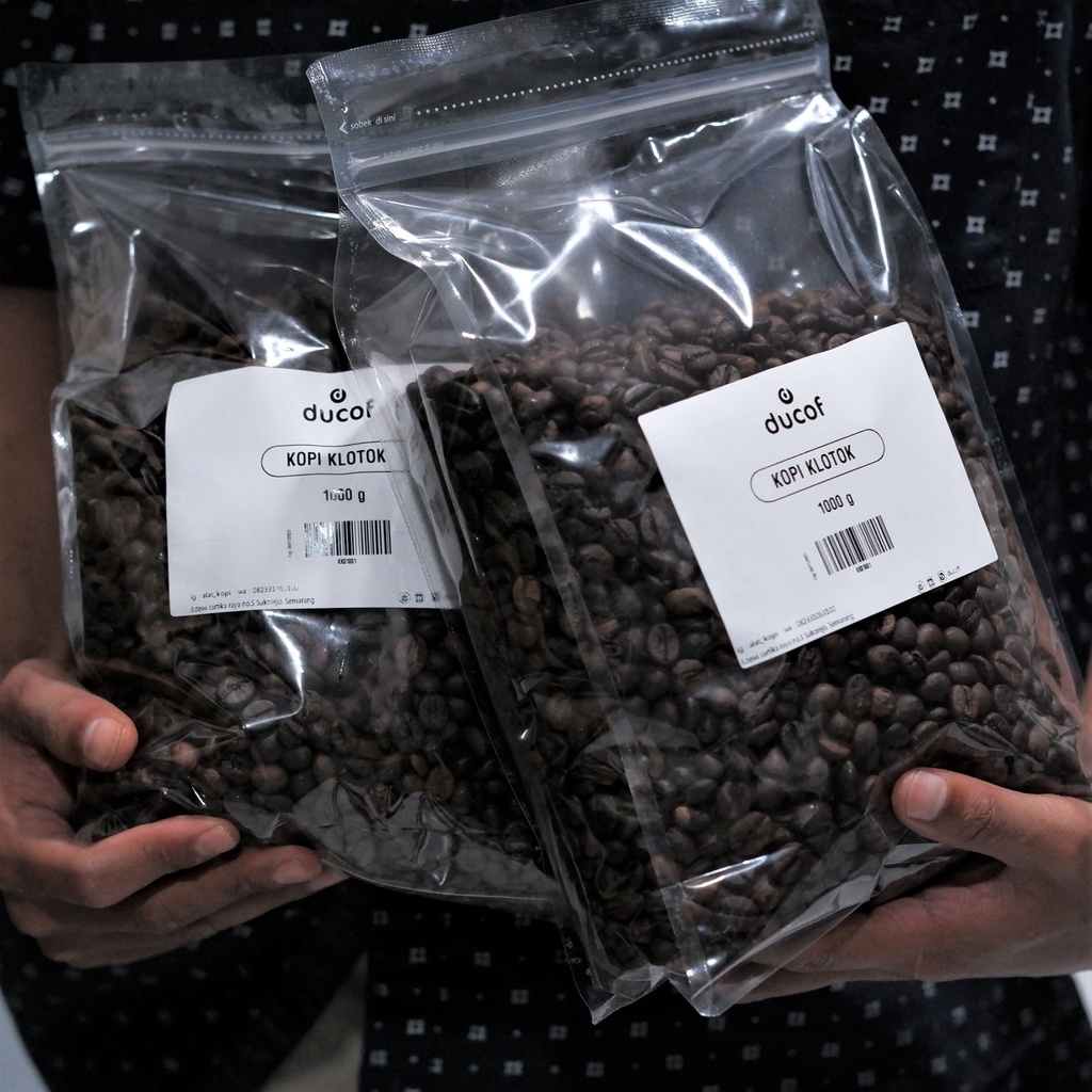 

Ducof Kopi Klotok 1kg Biji dan Bubuk Kopi Klotok
