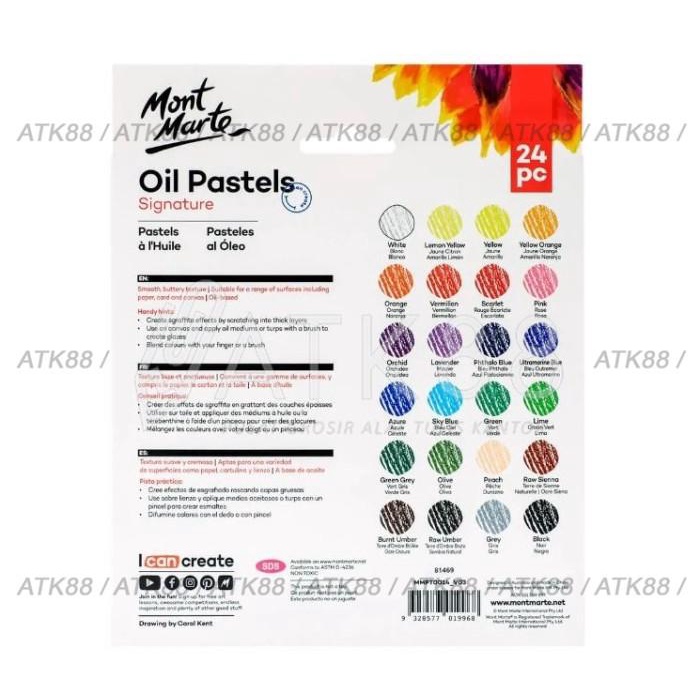 

Oil Pastels Signature Colour 24 Mont Marte #Mmpt0014 Best Seller