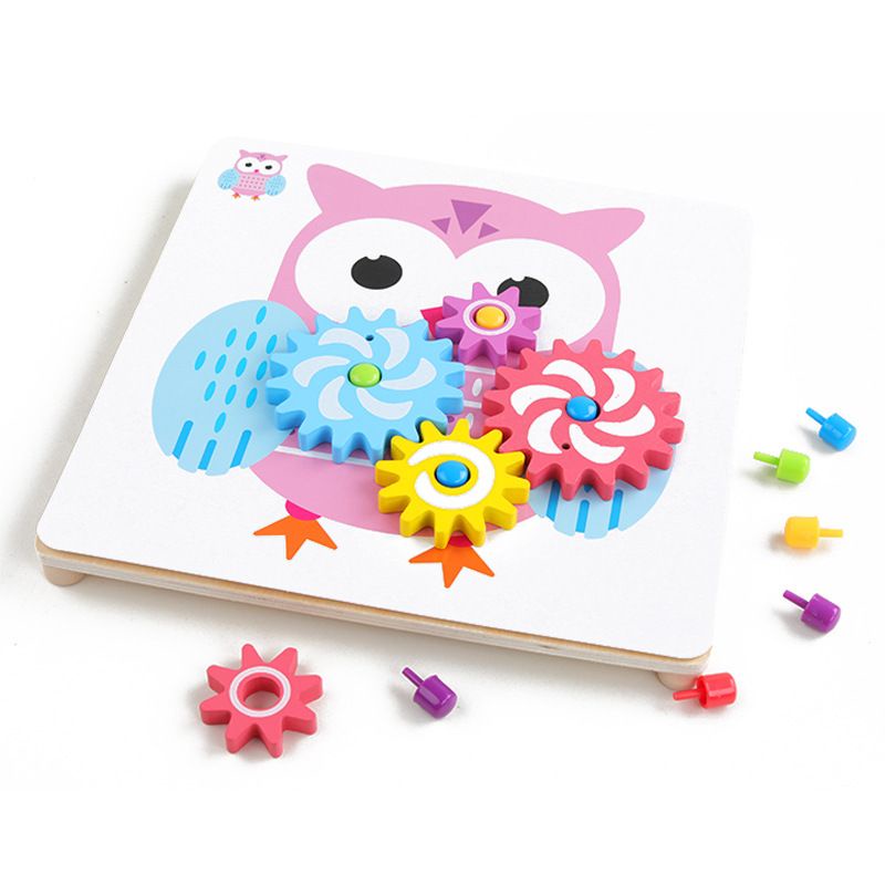 rotating gear jigsaw puzzle / mainan edukasi anak