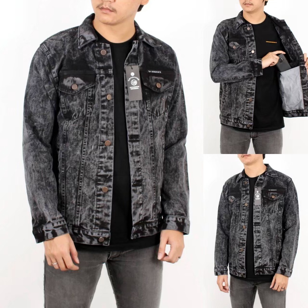 JAKET JEANS PRIA SANWASH PREMIUM / JAKET JEANS SNOW ORIGINAL WANGKERS