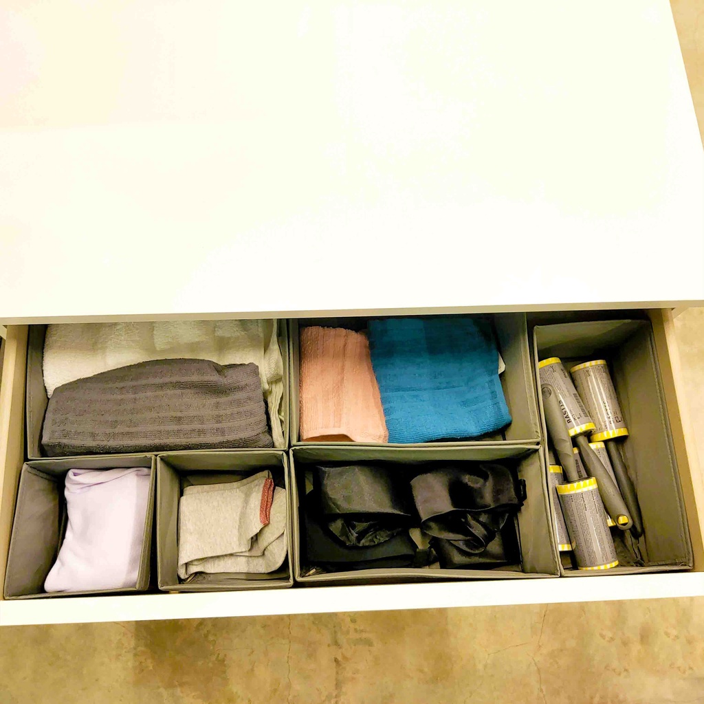 Storage Box Organizer Lemari pakaian Kotak set isi 6 Sekat Laci Skubb