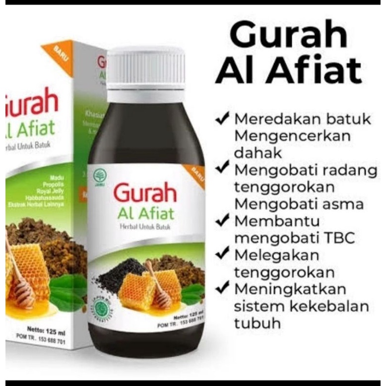 Madu Gurah Al Afiat 125 gram Madu Batuk Radang Tenggorokan Original