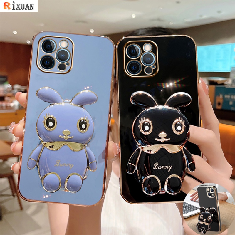 Soft Case Bahan Karet Desain Kelinci Untuk iPhone 6 6S Plus 7 8 Plus XR XS Max 11 Pro Max SE 2020