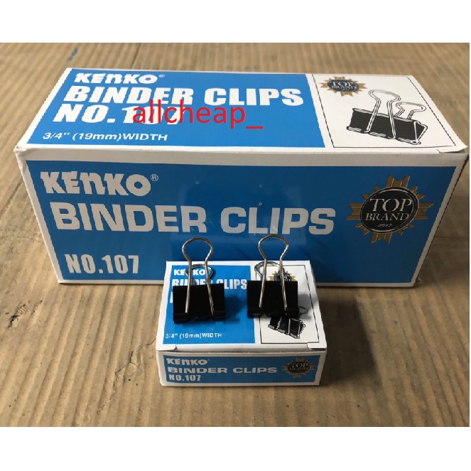 BINDER CLIPS 107 PENJEPIT KERTAS NOTA BUKU 0.75INCH 19MM JOYKO KENKO