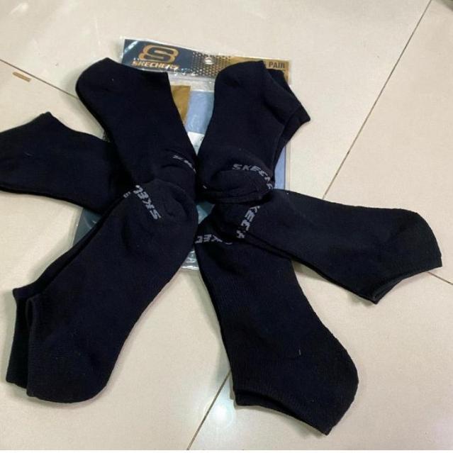 kaos kaki skechers original 6 pasang - Putih, low cut