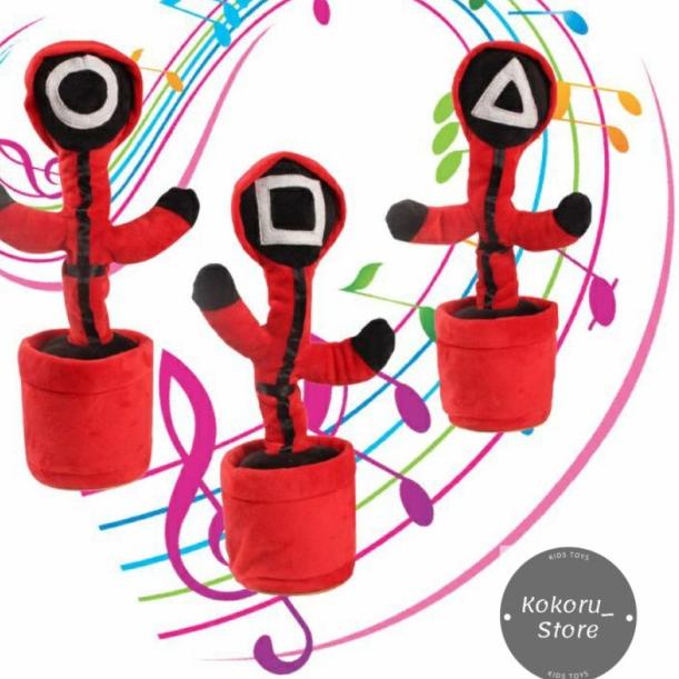 Cactus Dancing Doll Talking SQUID GAME Mainan Kaktus Menari Bicara