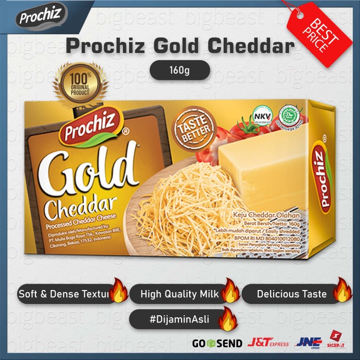 

T0P PROCHIZ GOLD KEJU CHEDDAR OLAHAN 160G 160 GRAM NICE