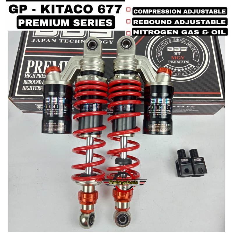 SHOCK SKOK DBS 677  PREMIUM DOUBLE KLIK REBOUND FUNGSI 280 320 CB GL SUPRA FIZ R MP NMAX TIGER RED