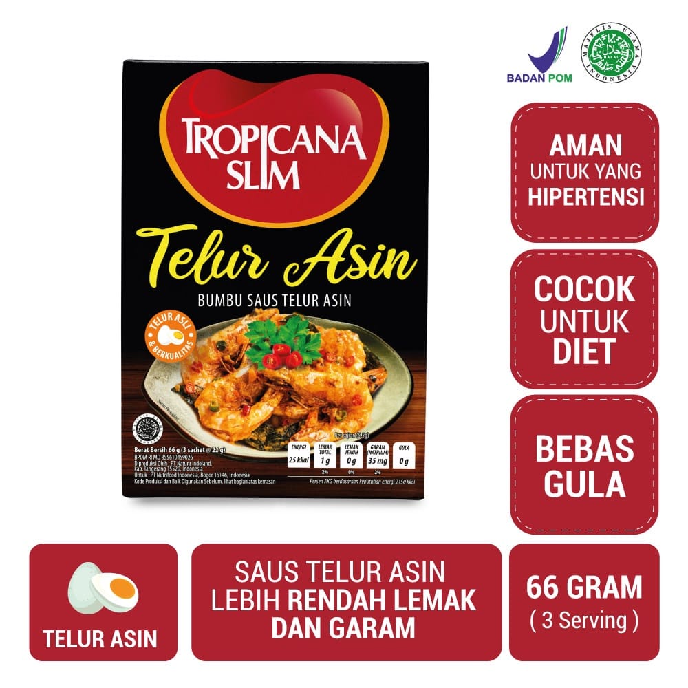 TROPICANA SLIM BUMBU SAUS TELUR ASIN 66GR