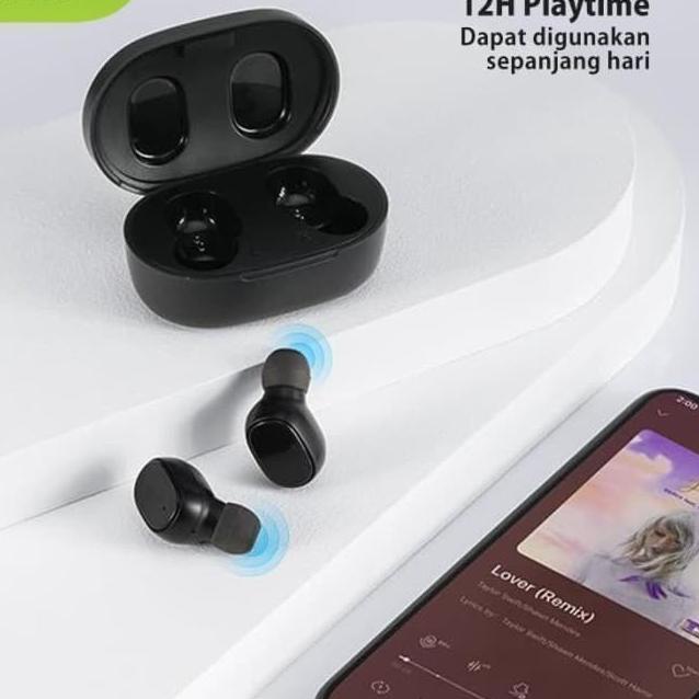 True Wireless Earphones Robot Airbuds T20 Earbuds Headset Bluetooth - Hitam
