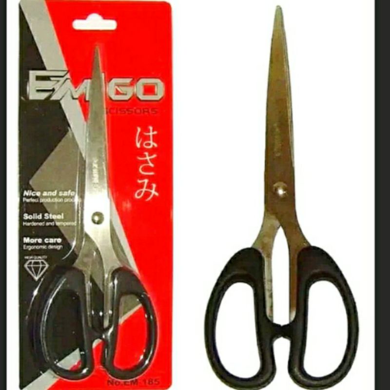

gunting emigo hitam stainless sedang 165
