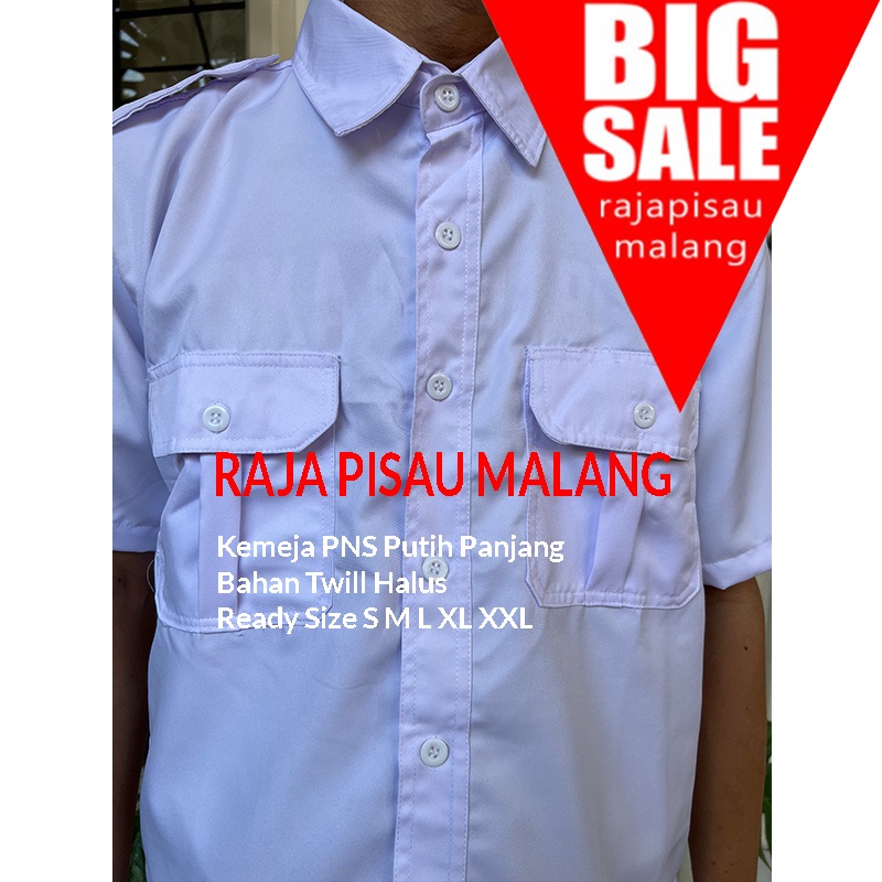 Baju seragam dinas putih/PDH/kemeja PNS/Pemda Tangan pendek