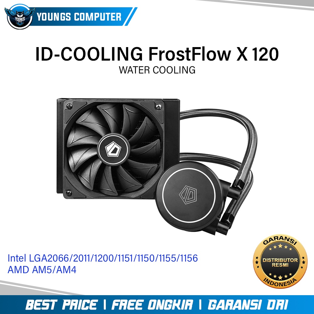 ID-COOLING FrostFlow X 120 BLACK | AIO CPU Cooler Intel &amp; AMD