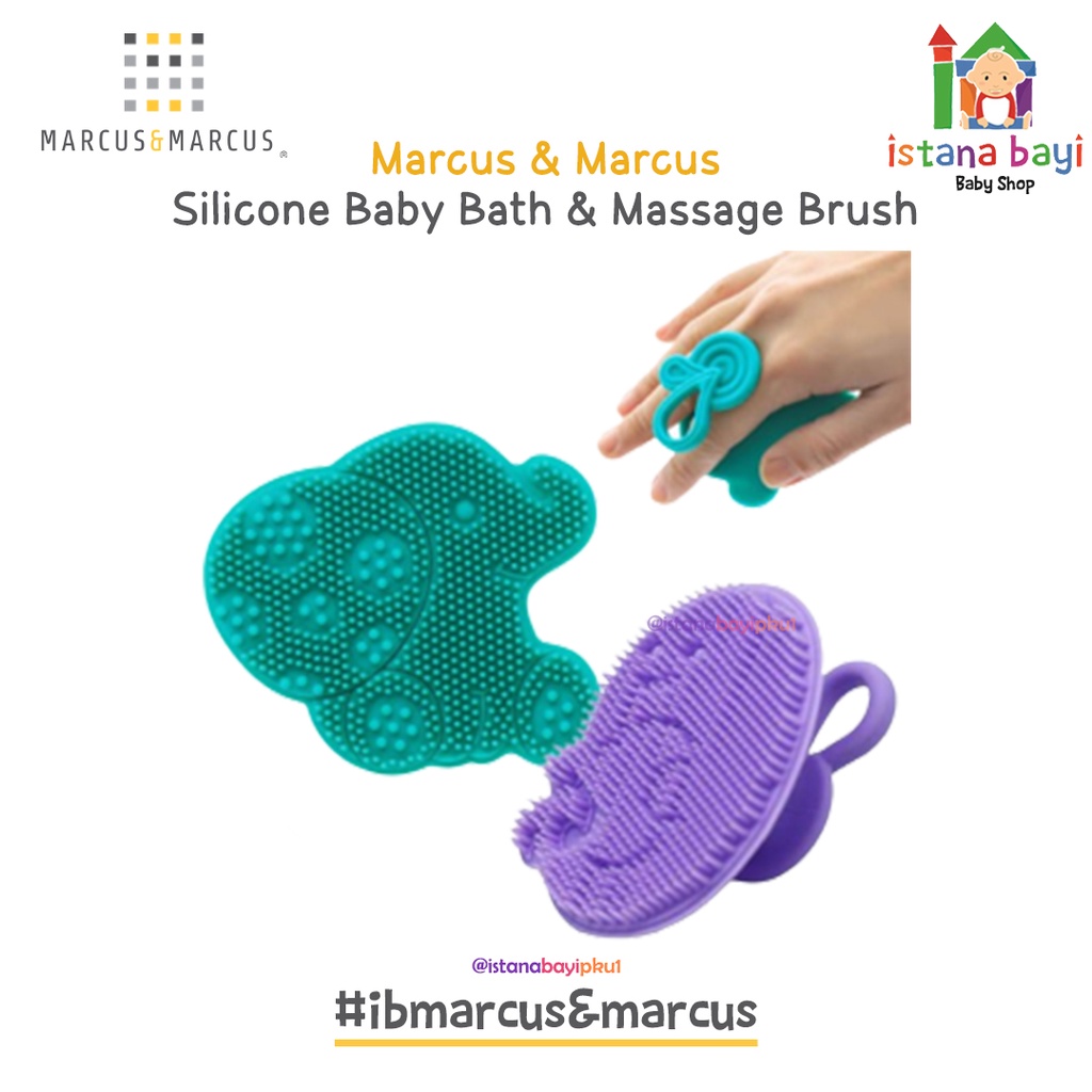 MARCUS-MARCUS Silicone Baby Bath &amp; Massage Brush/ Sisir Keramas Silicone