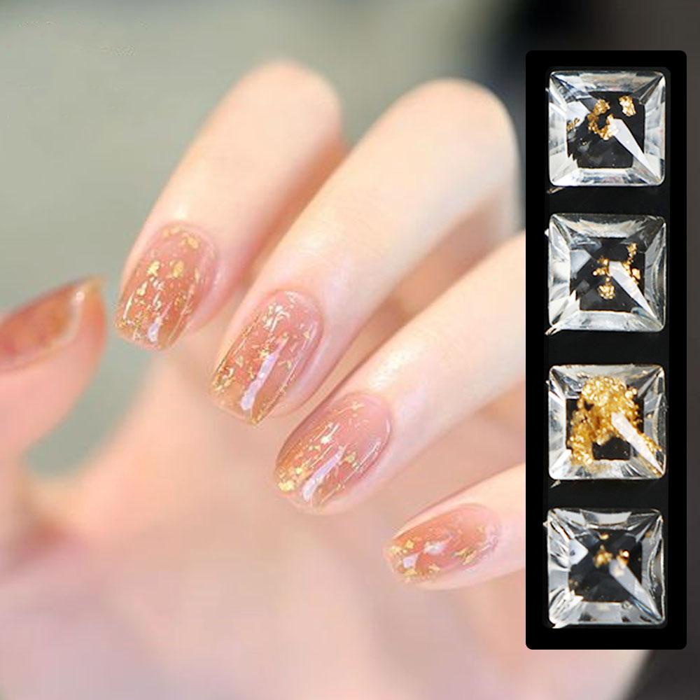 AUGUSTINA Augustina Dekorasi Nail Art Transparan Persegi Es DIY Bahan Nail Beauty Salon Kuku Manicure Tools Hiasan Kuku