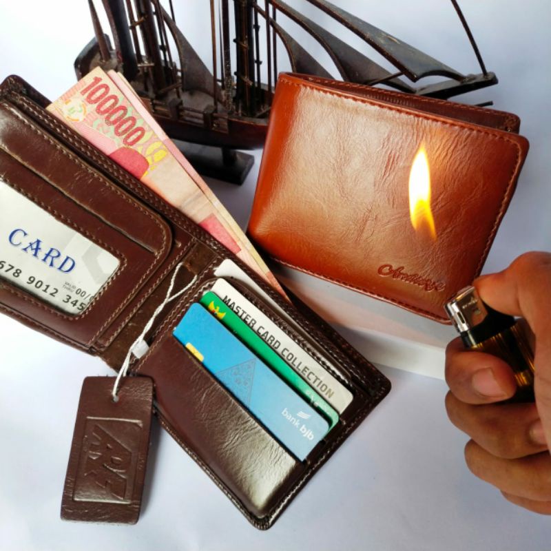 [Flash Sale]Dompet Kulit Pria/Dompet Kulit eksklusif Glosy Daily Fashion arf