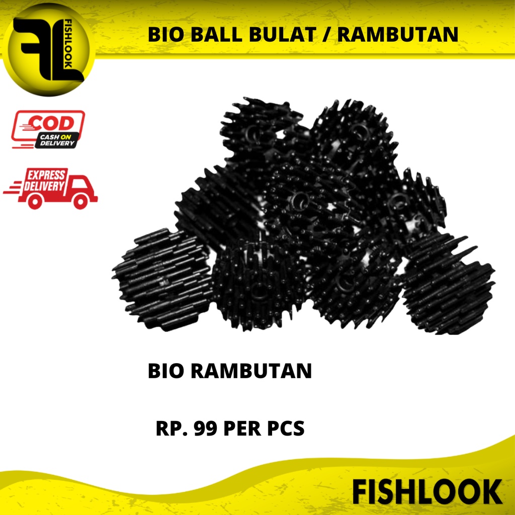 Bio Ball BULAT / RAMBUTAN / Bioball filter kolam (bulat) 3 cm murah