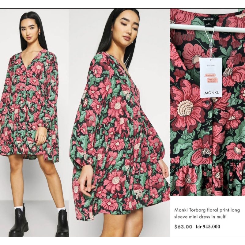 Monki Floral Print Dress