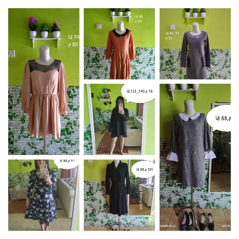 DRESS WANITA LENGAN PANJANG/ PENDEK/FORMAL DRESS/THRIFT/PREMIUM