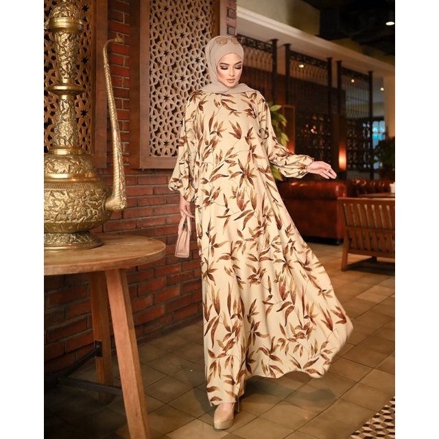 ABAYA TERBARU MOTIF ELENGAT JAZILA