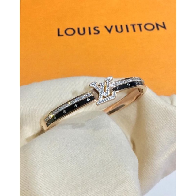 Gelang Tangan Bangle Dengan Mata Tanam Motif Mono Titanium BS73