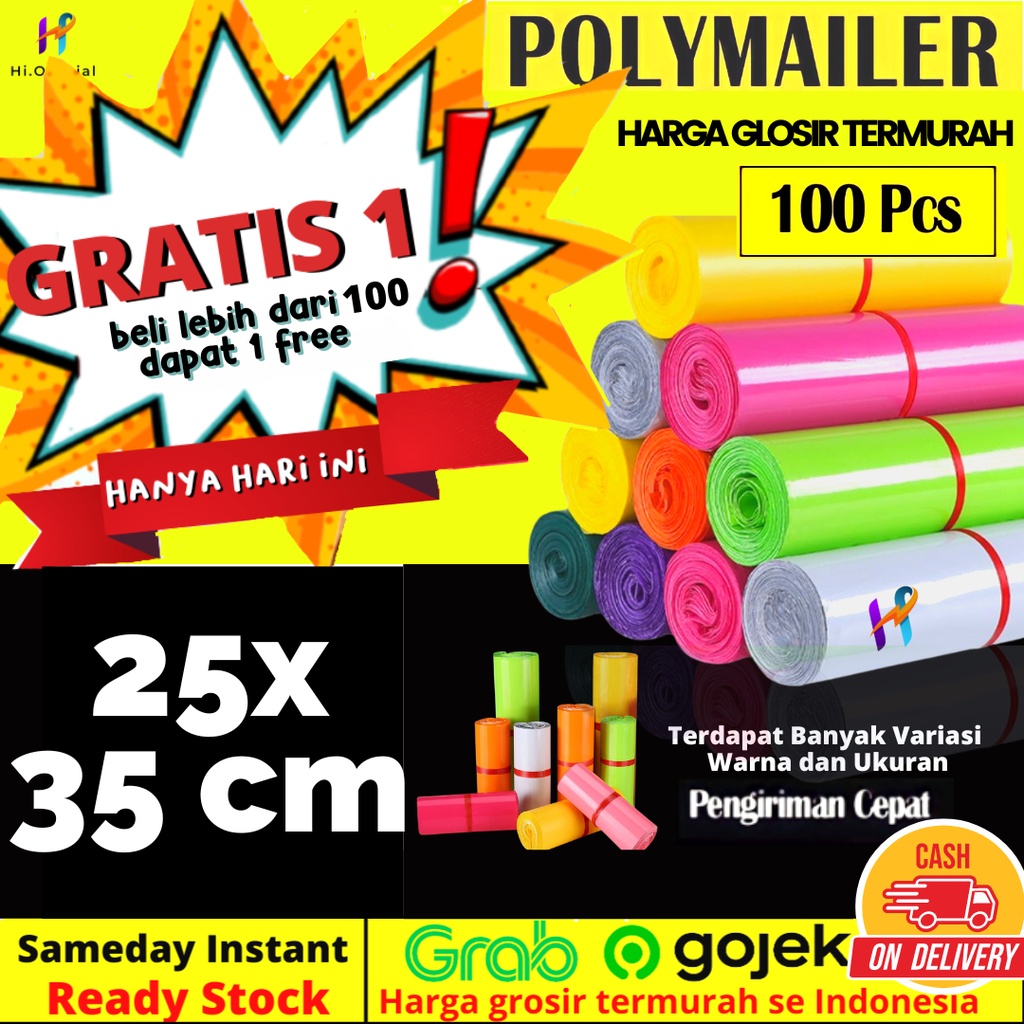 

25x35cm PLASTIK PACKING/ KANTONG PLASTIK PACKING POLYMAILER GLOSSY TERMURAH/ PLASTIK BAJU OLSHOP