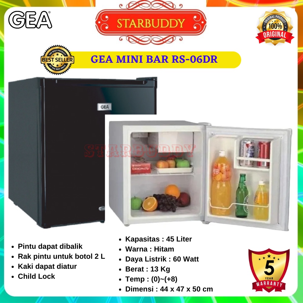 Jual Kulkas Minibar Gea Rs Dr Hitam Shopee Indonesia