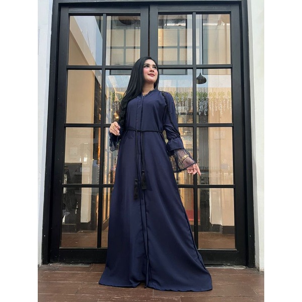Abaya tile crystal termurah / Abaya Pesta / Abaya Dubai / Abaya outer payet