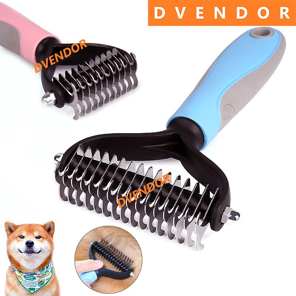 SISIR CUKUR HEWAN ANJING KUCING KNIFE SHEDDING TRIMMER KNOT COMB BRUSH GROMING DOG CAT HAIR REMOVER