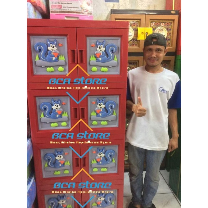 

Lemari Plastik 4 susun Lemari Miami 4 susun Kokoh stock ready