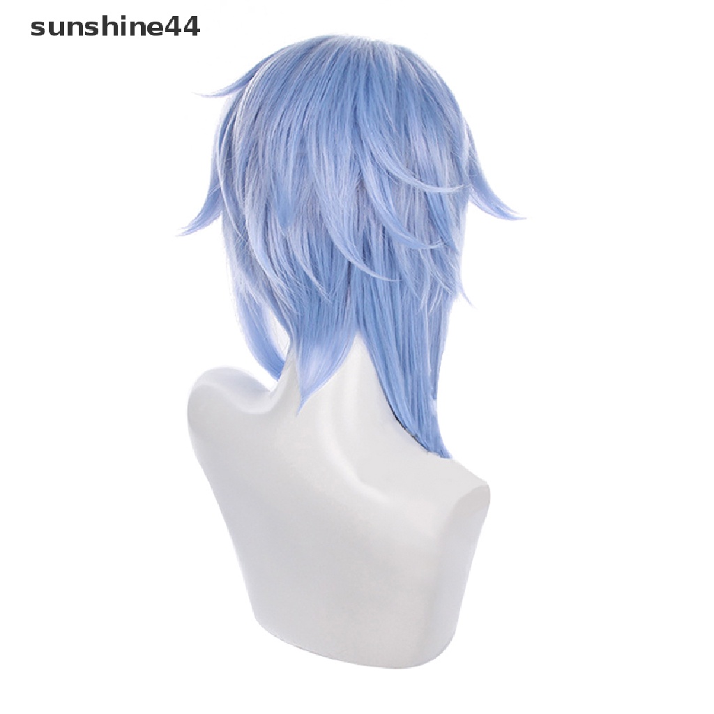 Sunshine Wig / Rambut Palsu Model Anime Genshin Impact Kamisato Ayato Untuk Cosplay