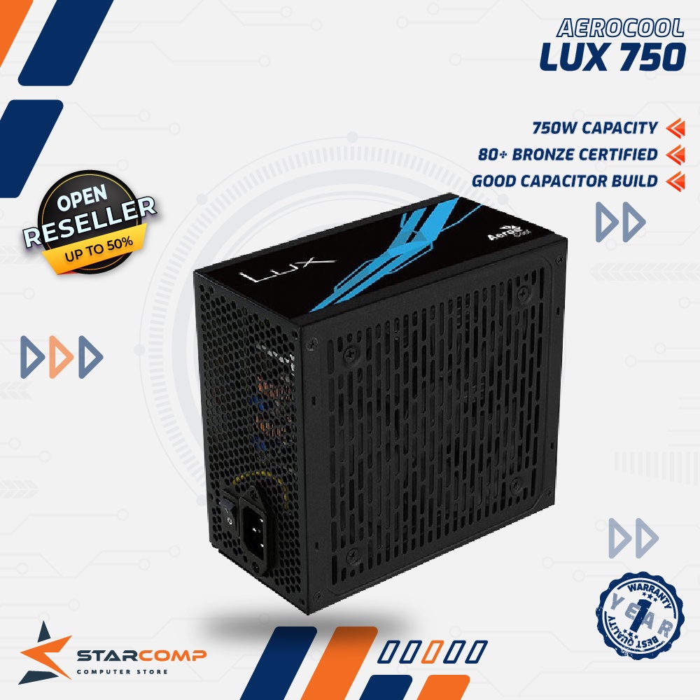 Aerocool LUX 750 PSU 750Watt 80+ Bronze LUX750