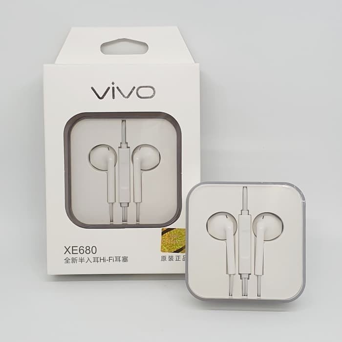 Headset Handsfree VIVO XE680 V Plus V7 V9 X20 Original 100%