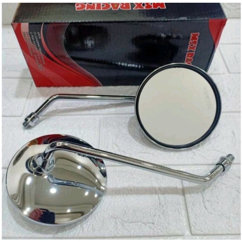 Spion Vespa Crome Bingkai panjang Drat Honda/Yamaha full censi universal Honda/yamaha