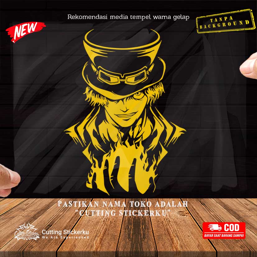 Cutting Stiker Burning Sabo Variasi Motor Mobil Sticker One Piece Timbul Keren Nyala Dasbor Spakbor Visor Body Kaca Helm Laptop Hologram Reflective Tahan Air Setiker Bodi Samping Jepang Matic Scoopy Vario Beat NMAX PCX Vespa Pickup Windshield Anime