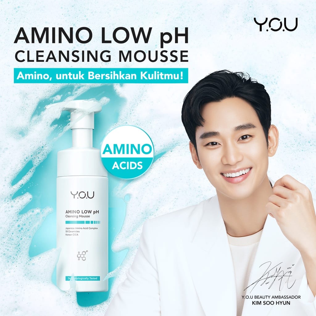 ✿ELYSABETHME✿ YOU AMINO LOW PH CLEANSING MOUSSE | SABUN CUCI MUKA 150ML facial wash washing