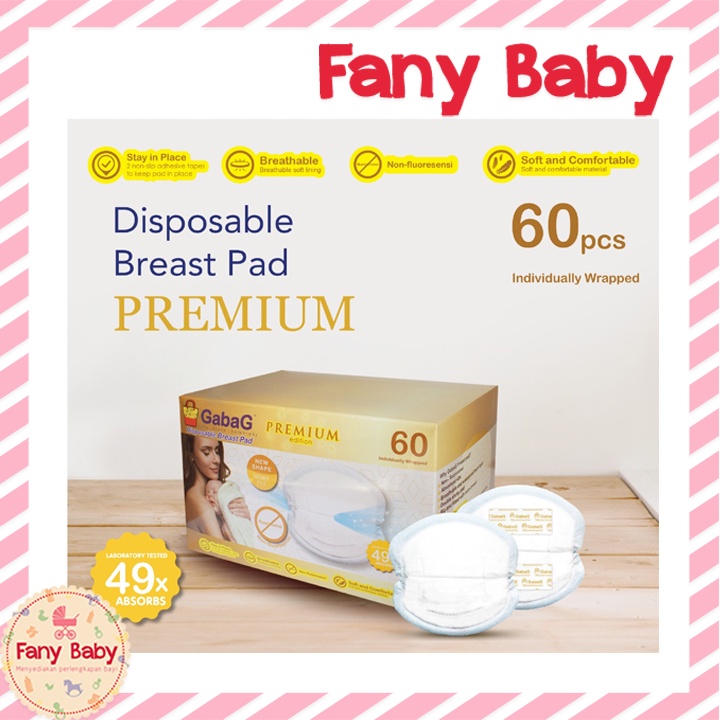 GABAG DISPOSABLE BREAST PAD PREMUIM 60PCS