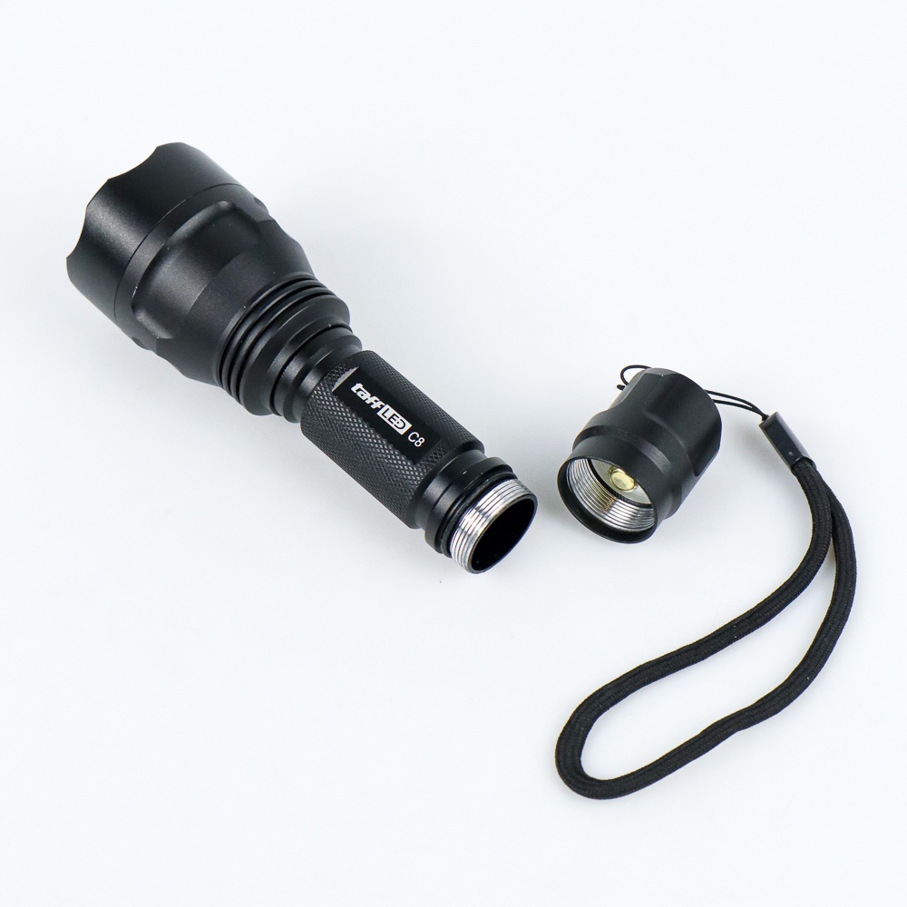 TaffLED Senter LED C8 3800 Lumens - Senter LED C8 Flashlight Waterproof Cree Q5 3800 Lumens