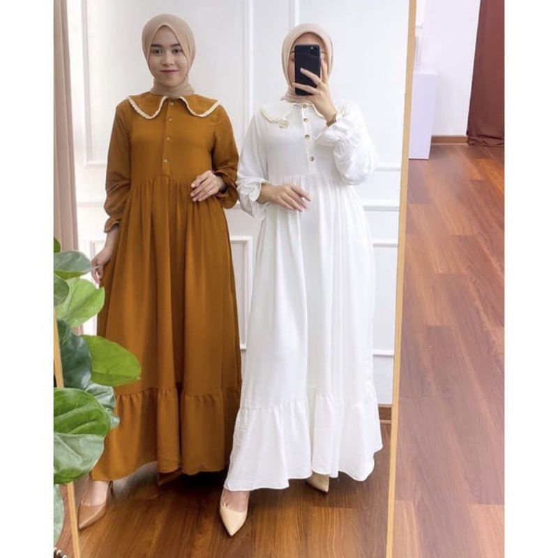 PREYYA DRESS CRINKLE AIRFLOW / GAMIS BUSUI WANITA / GAMIS MEWAH DAN ELEGAN / GAMIS TERBARU DAN TERMURAH