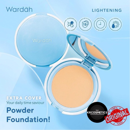 Wardah Lightening Powder Foundation Extra Cover SPF 22 15 GR