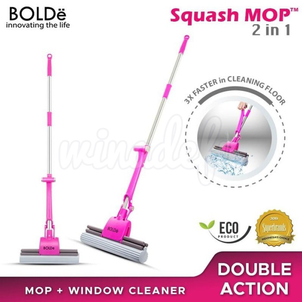 BOLDe Squash MOP  Extreme 2 in 1 ALAT PEL LANTAI DAN JENDELA Premium Quality