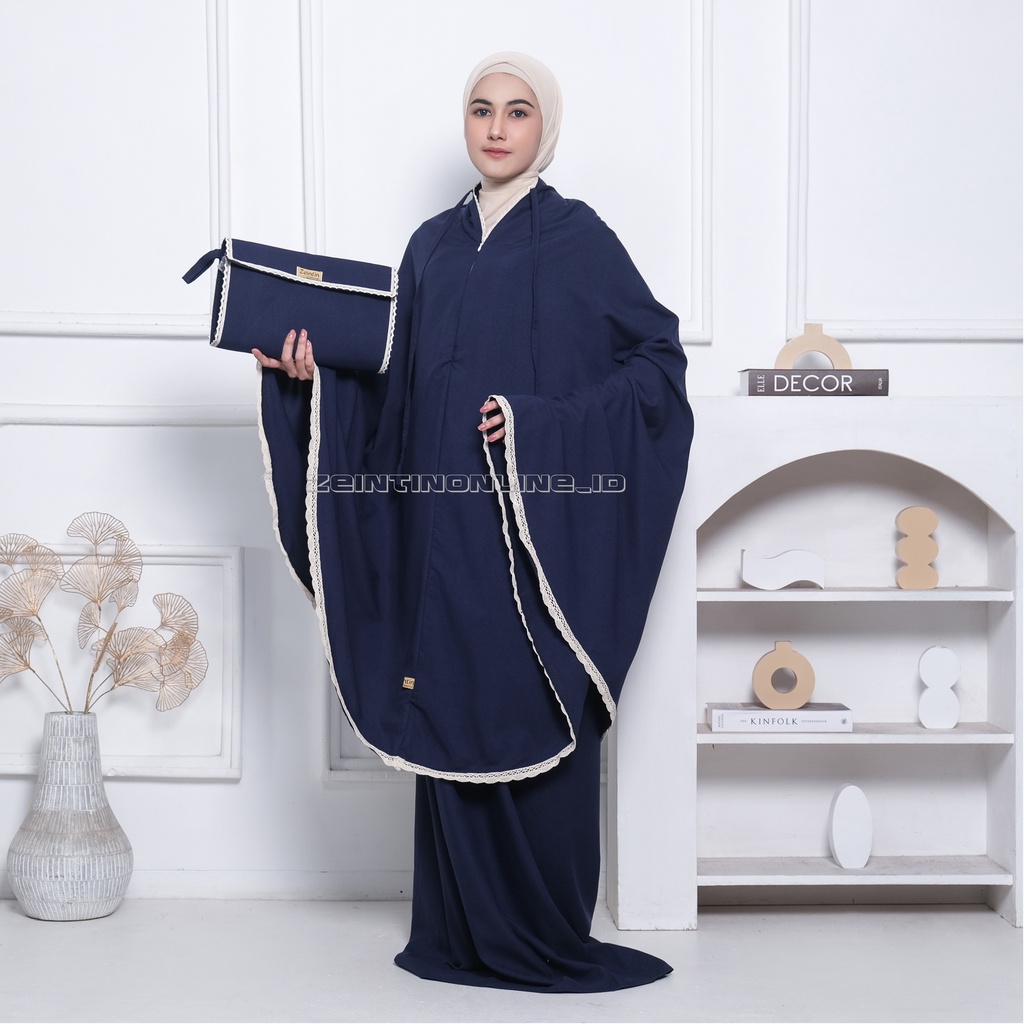 Zeintin - Mukena Dewasa Zeintin Motif Renda Set Sajadah Fashion Wanita Muslimah Zeintin AT