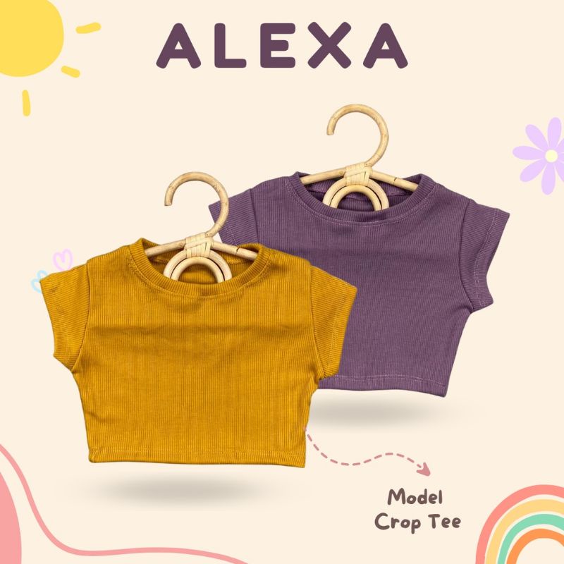 Crop Top Atasan Anak Perempuan Kaos Anak Alexa Crop Top Tee