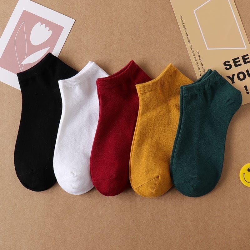 Kaos Kaki Wanita Pria Polos Kaos Kaki Fashion Kaos Kaki Pendek Ankle Socks