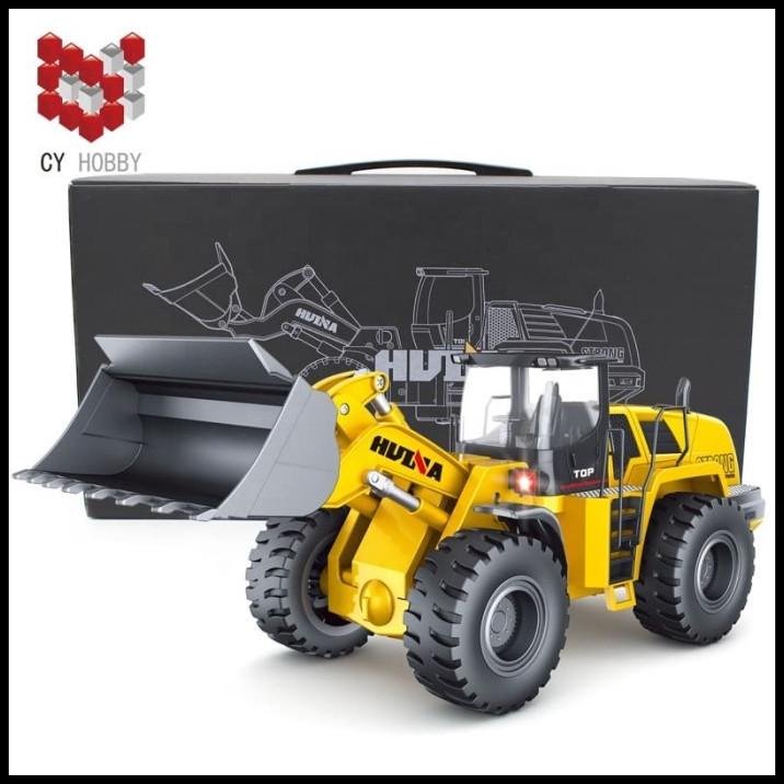 Promo Huina 1583 Loader Wheel Loader Alloy 1/14 22Ch Rc Metal Alat Berat