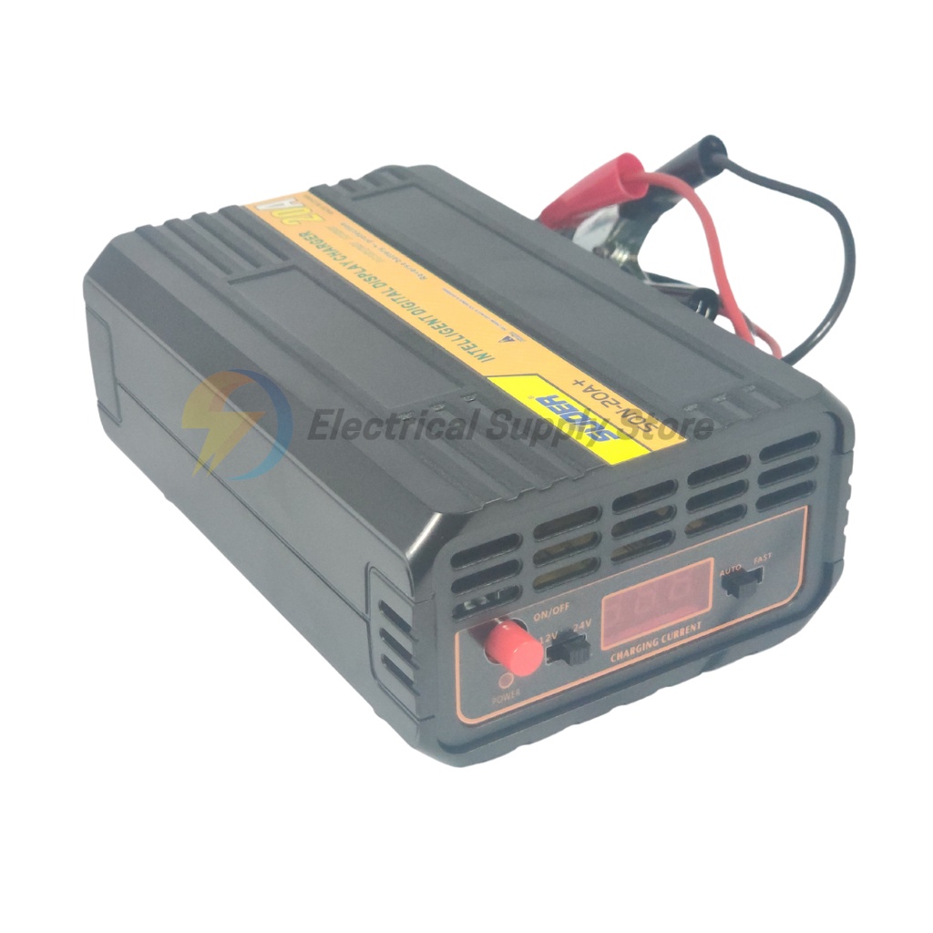 CAS AKI OTOMATIS SUOER SON-20A+ AC 220V KE DC 12/24 VOLT  20 AMPERE | DIGITAL DISPLAY | BODY PVC