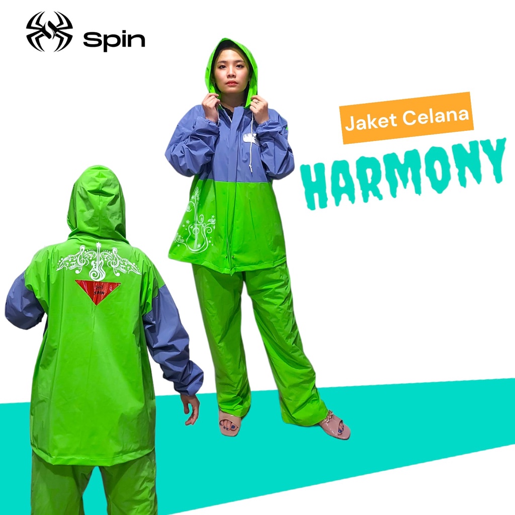 Jas Hujan Jaket Celana Spin Harmony