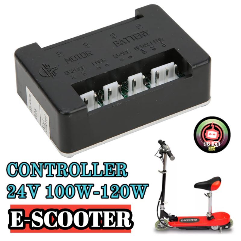 CONTROLLER E-SCOOTER 24V 100W - 120W BRUSHED KONTROLER ESCOOTER SKUTER ELEKTRIK E SCOOTER LISTRIK EL