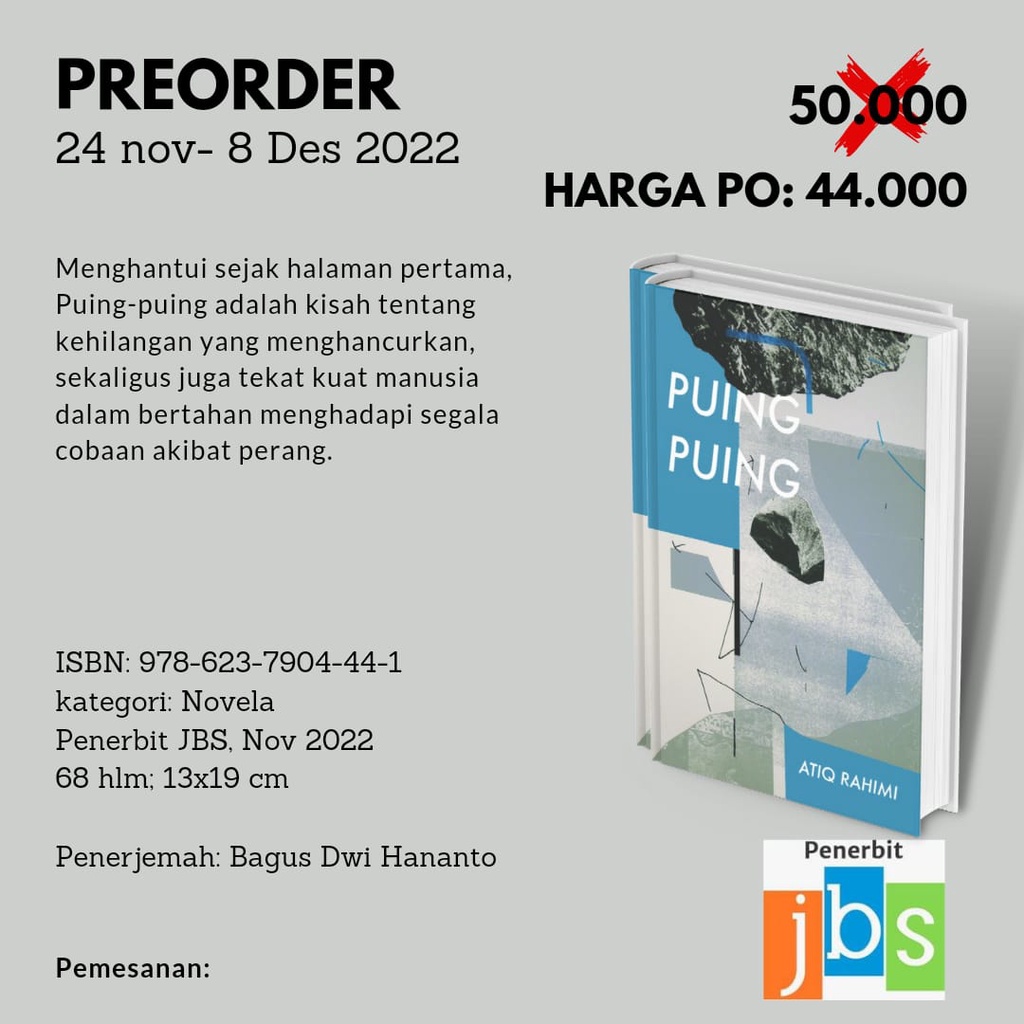 Po Puing-Puing Novel Atiq Rahimi